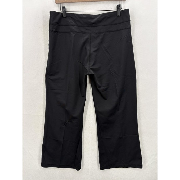 Christine Alexander Pants Womens Medium Black Cropped Straight Leg Yoga Stretch - Picture 12 of 13